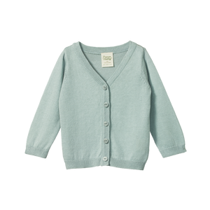 Nature Baby - Light Cotton Knit Cardigan - Mist | milk + ginger