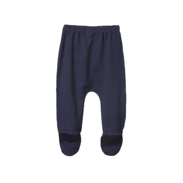 Nature Baby - Merino Footed Rompers - Navy