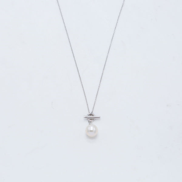 SOPHIE - Pearl Thread Necklace - Silver