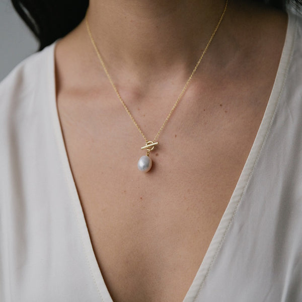 SOPHIE - Pearl Thread Necklace - Gold