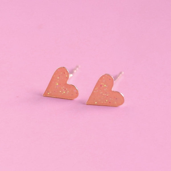 Lauren Hinkley - Sparkle Heart Earrings | milk + ginger