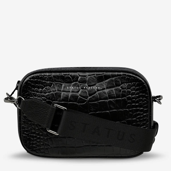 Status Anxiety - Plunder with Webbed Strap - Black Croc