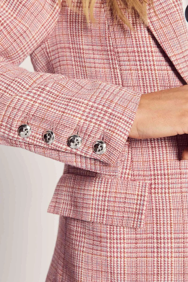 The Others - The Check Blazer - Peach Lilac Check